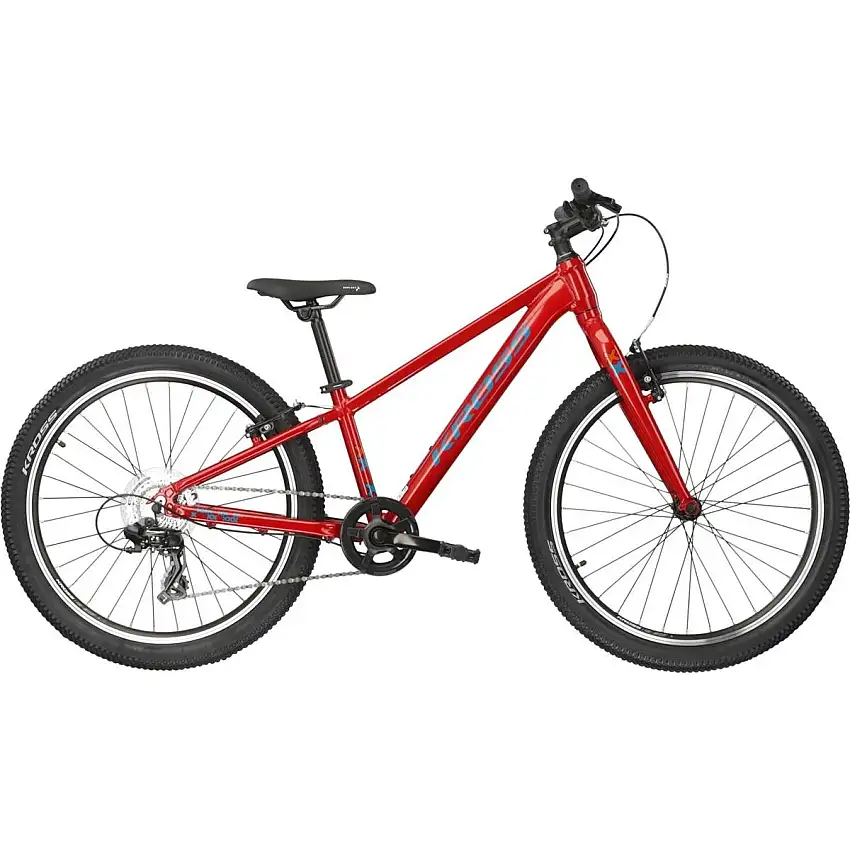 Barncykel Kross Level Jr 1.0 Red/Aquamarine 24