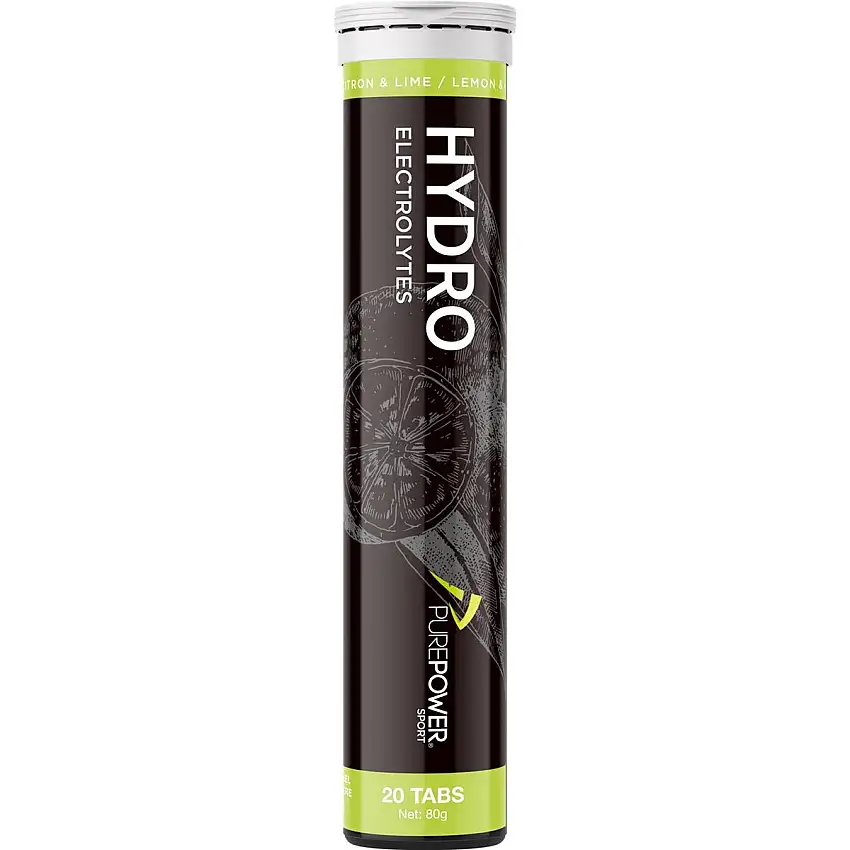 Elektrolyter Sportdryck PurePower Hydro Vätskeersättning Citron/Lime 20 tabletter