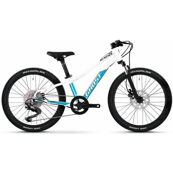 Barncykel Ghost Kato 20 Full Party Pearl White/Bright Blue Glossy