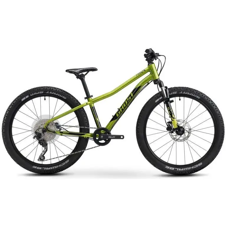Barncykel Ghost Kato 24 Pro Candy Lime Green/Black Glossy