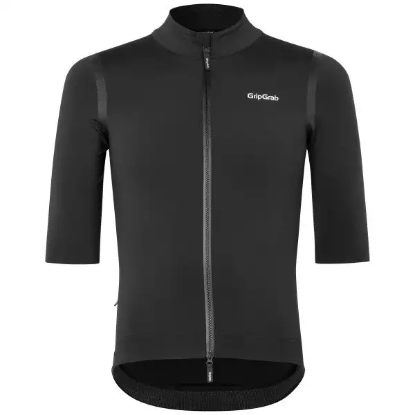 GripGrab AquaRepel vattenavvisande kortärmad cykeltröja Black