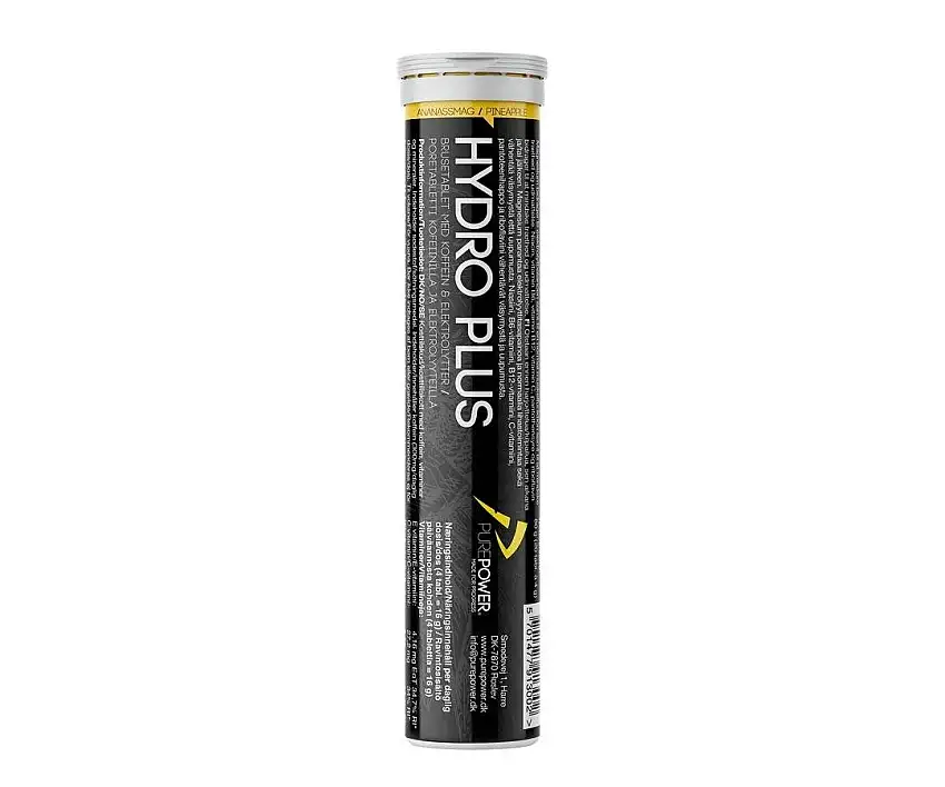 Elektrolyter Sportdryck PurePower Hydro Plus Vätskeersättning Ananas 20 tabletter