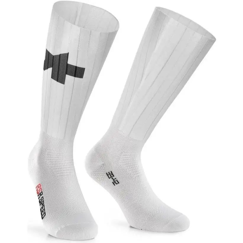 Cykelstrumpor Assos RSR Speed Socks White Series