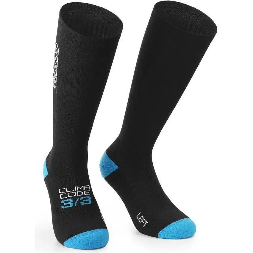 Cykelstrumpor Assos Ultraz 3/3 Fugu Socks Black Series