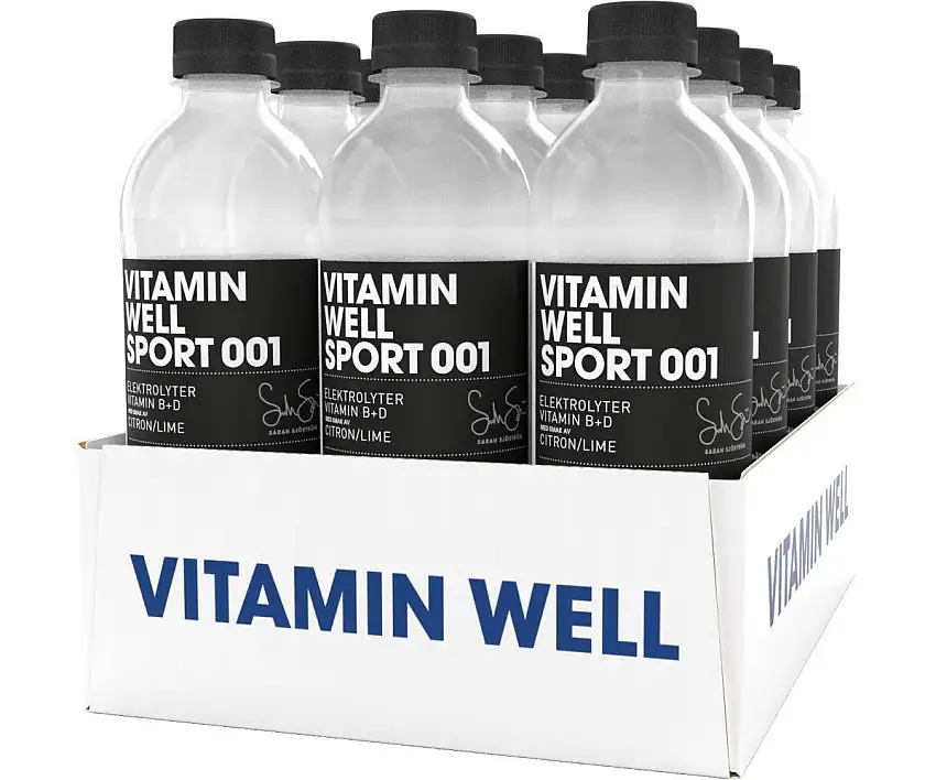 Energidryck Vitamin Well Sport 001 Flak 12X500ml Citron-Lime