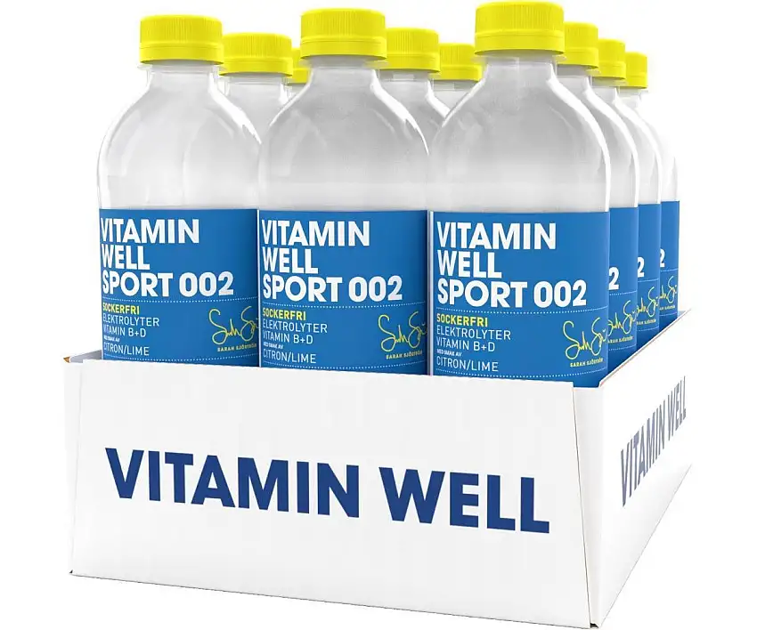 Energidryck Vitamin Well Sport 002 Flak 12X500ml Citron-Lime